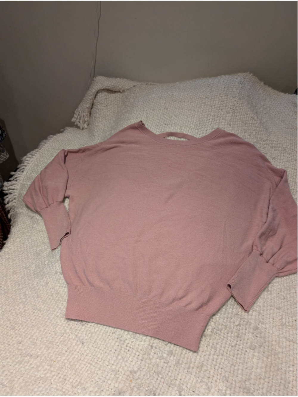 Women's Bluivy Pink Scoop Neck Sweater Size L